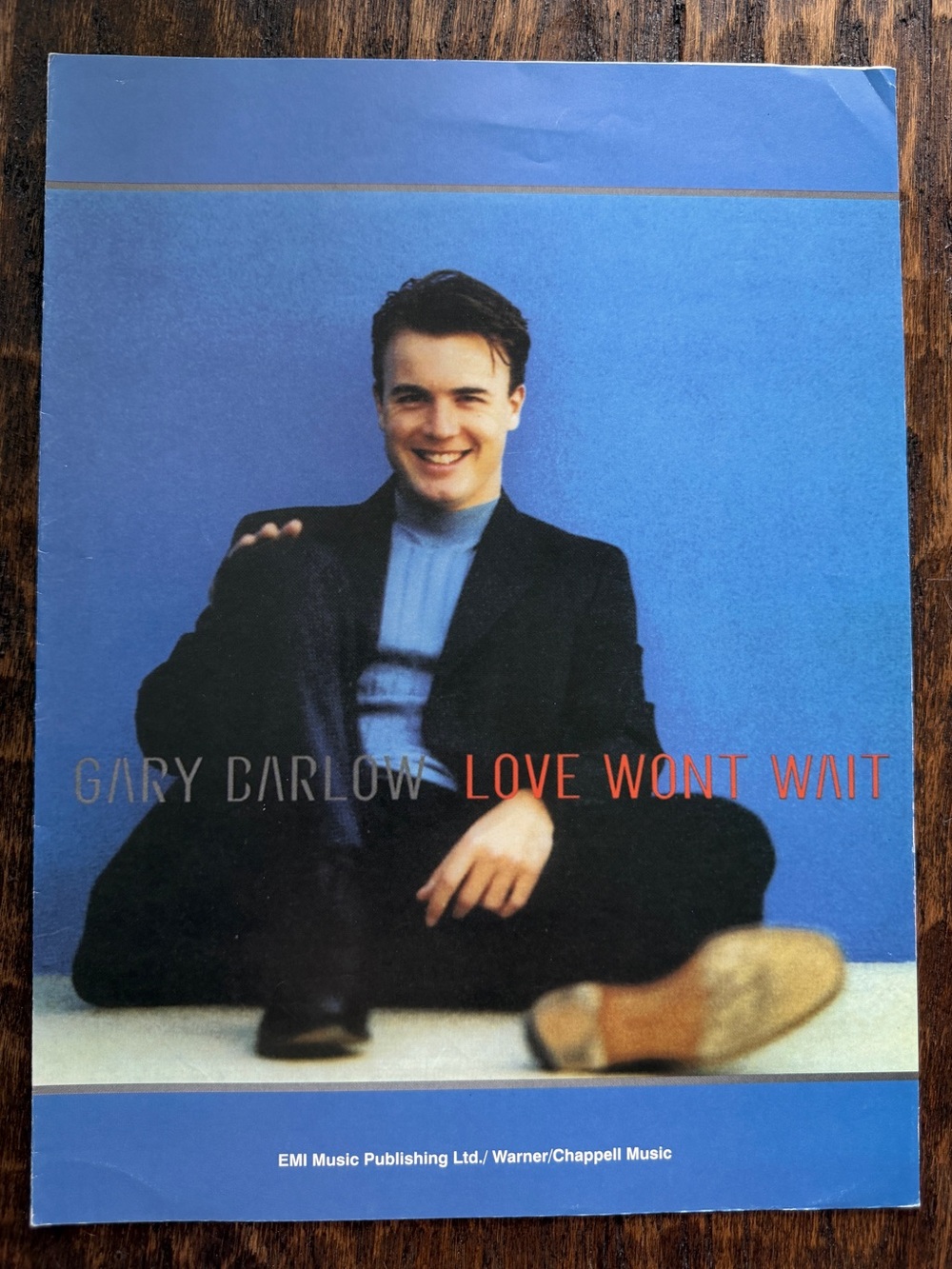 Gary Barlow Love Won’t Wait Sheet Music 1997 UK Printed in England Madonna PVG